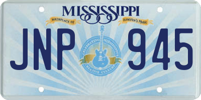 MS license plate JNP945