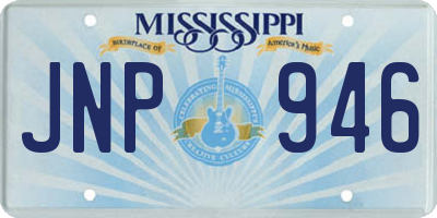 MS license plate JNP946