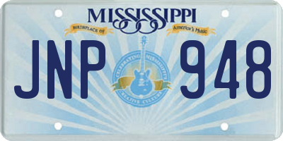 MS license plate JNP948
