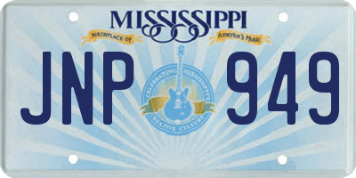 MS license plate JNP949