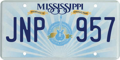 MS license plate JNP957