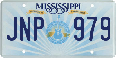 MS license plate JNP979