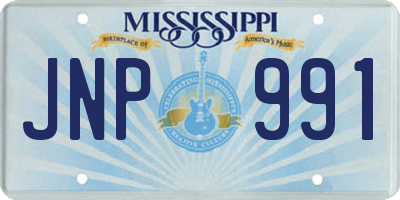 MS license plate JNP991