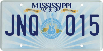 MS license plate JNQ015