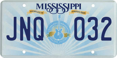 MS license plate JNQ032