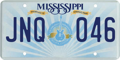 MS license plate JNQ046