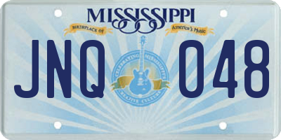 MS license plate JNQ048
