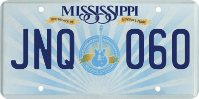MS license plate JNQ060