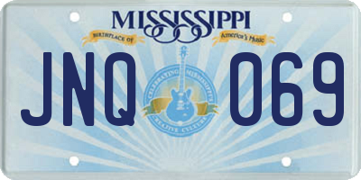 MS license plate JNQ069