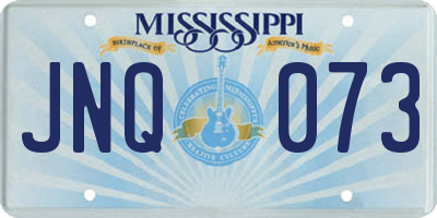 MS license plate JNQ073