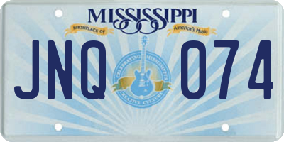 MS license plate JNQ074