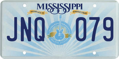 MS license plate JNQ079