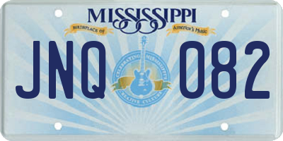 MS license plate JNQ082