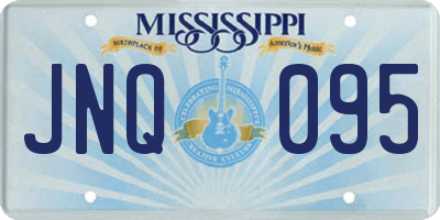 MS license plate JNQ095