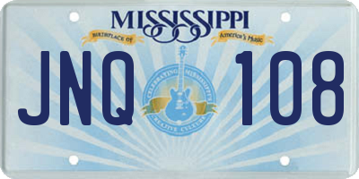 MS license plate JNQ108