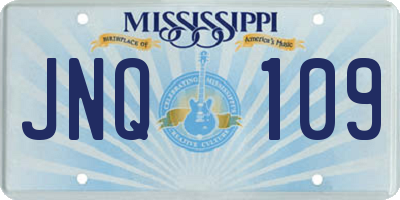 MS license plate JNQ109