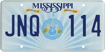 MS license plate JNQ114