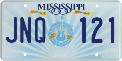 MS license plate JNQ121