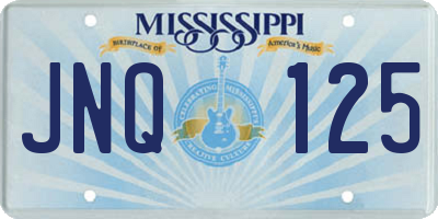 MS license plate JNQ125