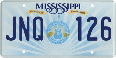 MS license plate JNQ126