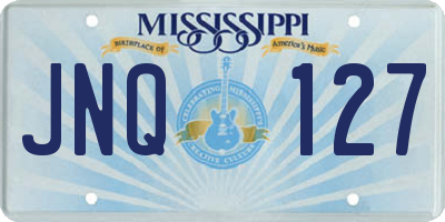 MS license plate JNQ127