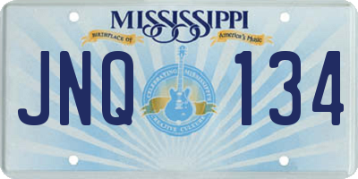 MS license plate JNQ134