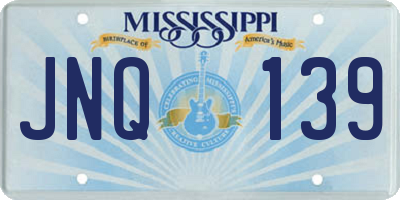 MS license plate JNQ139