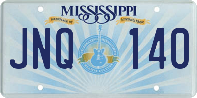 MS license plate JNQ140