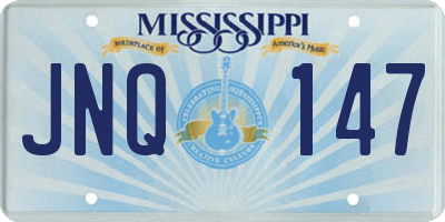 MS license plate JNQ147