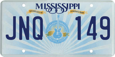 MS license plate JNQ149