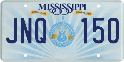 MS license plate JNQ150