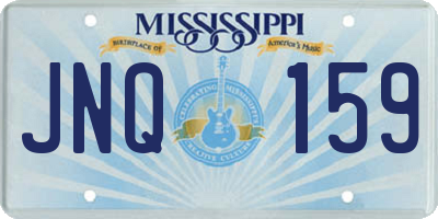 MS license plate JNQ159