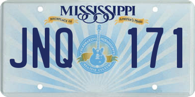 MS license plate JNQ171