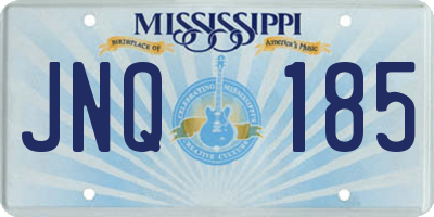MS license plate JNQ185
