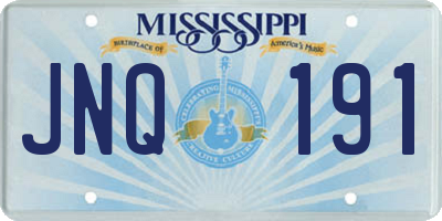 MS license plate JNQ191
