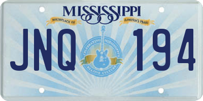 MS license plate JNQ194