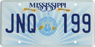 MS license plate JNQ199
