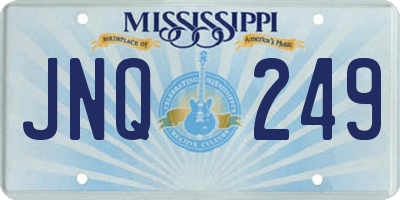 MS license plate JNQ249