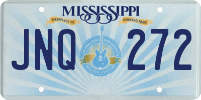 MS license plate JNQ272