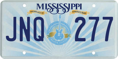 MS license plate JNQ277