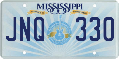 MS license plate JNQ330