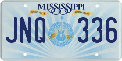 MS license plate JNQ336