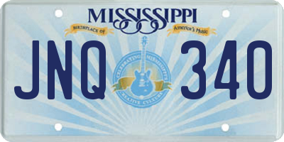 MS license plate JNQ340