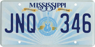 MS license plate JNQ346