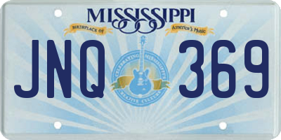 MS license plate JNQ369