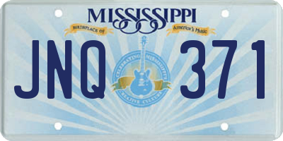 MS license plate JNQ371