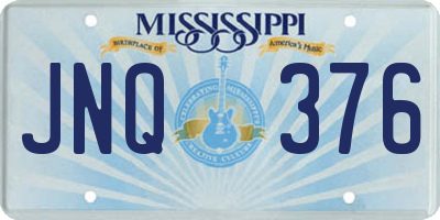 MS license plate JNQ376