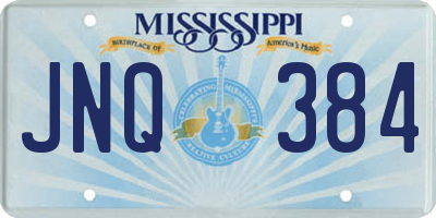 MS license plate JNQ384