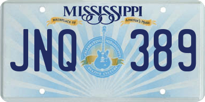 MS license plate JNQ389