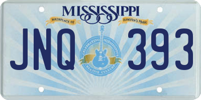MS license plate JNQ393